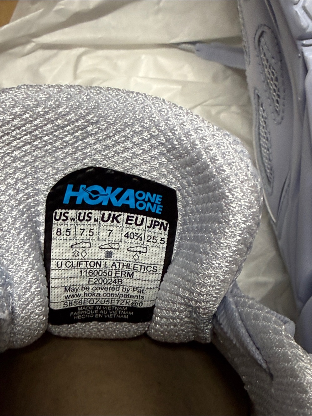 Hoka One One U Clifton L Athletics Unisex US Womens 8.5 Mens 7.5 1160050 ERM - Picture 5 of 7